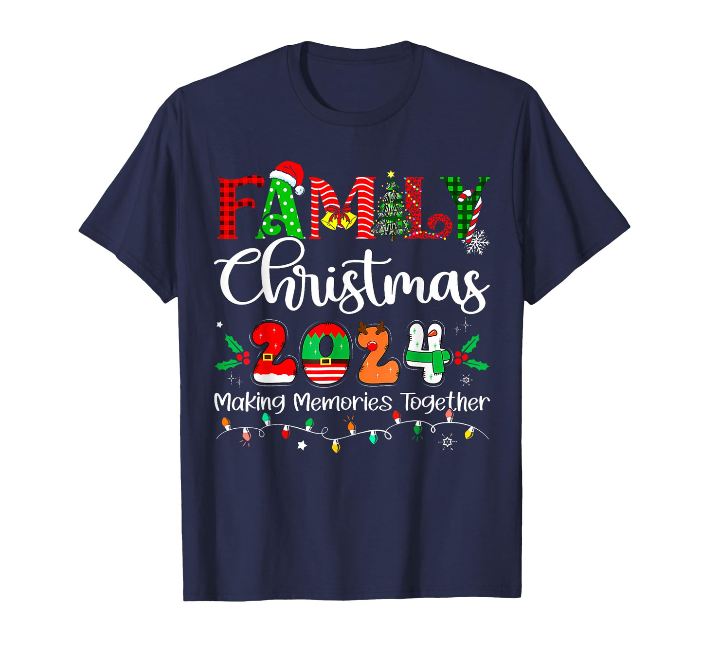 Family Christmas 2024 Matching Outfit Xmas Squad Santa Group T-Shirt