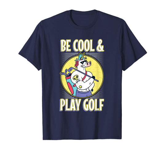 unicorn cool play golf sports golf club shades sports golfer T-Shirt