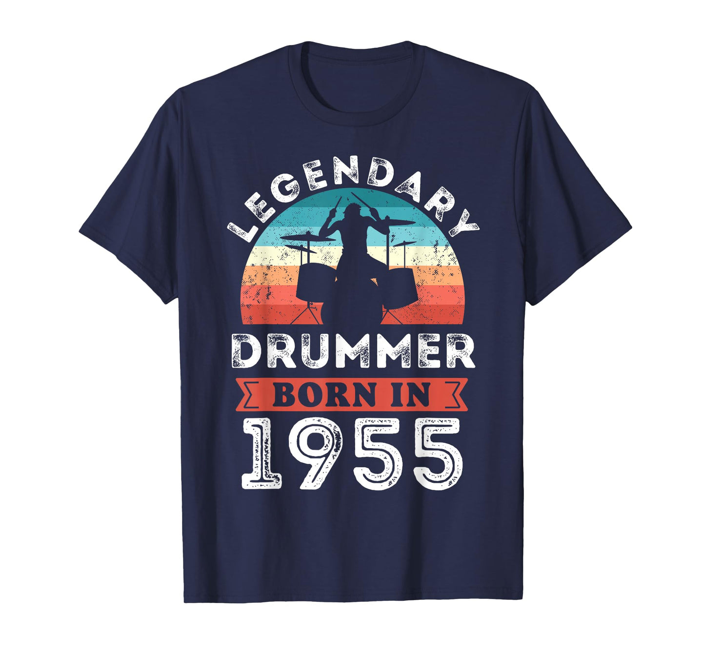 Legendary Drummer born 1955 70th Birthday Gifts Drumming T-Shirt