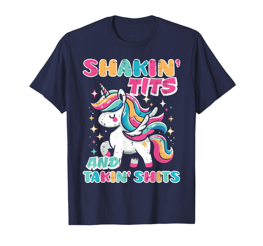 Inappropriate Shakin Takin Unicorn Funny Humor Joke Women T-Shirt