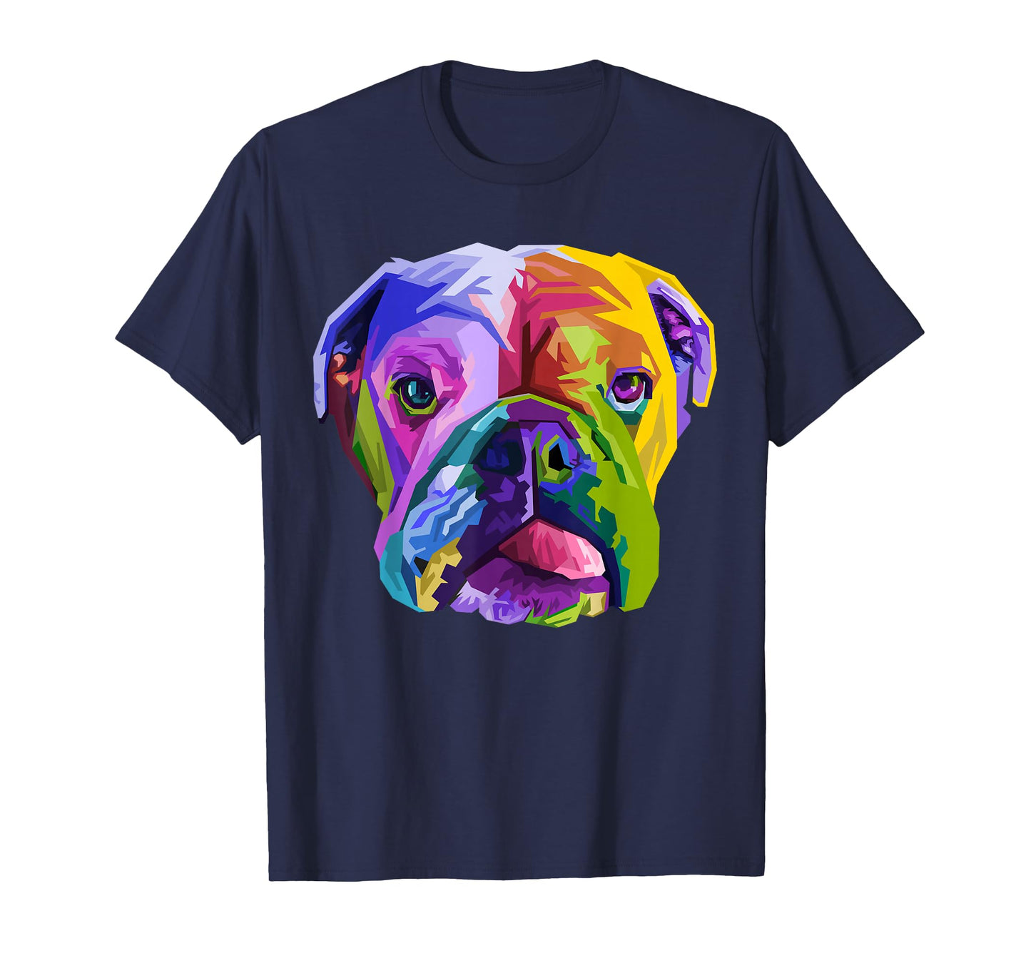 English British Bulldog Pop Art Portrait for Dog Owners T-Shirt