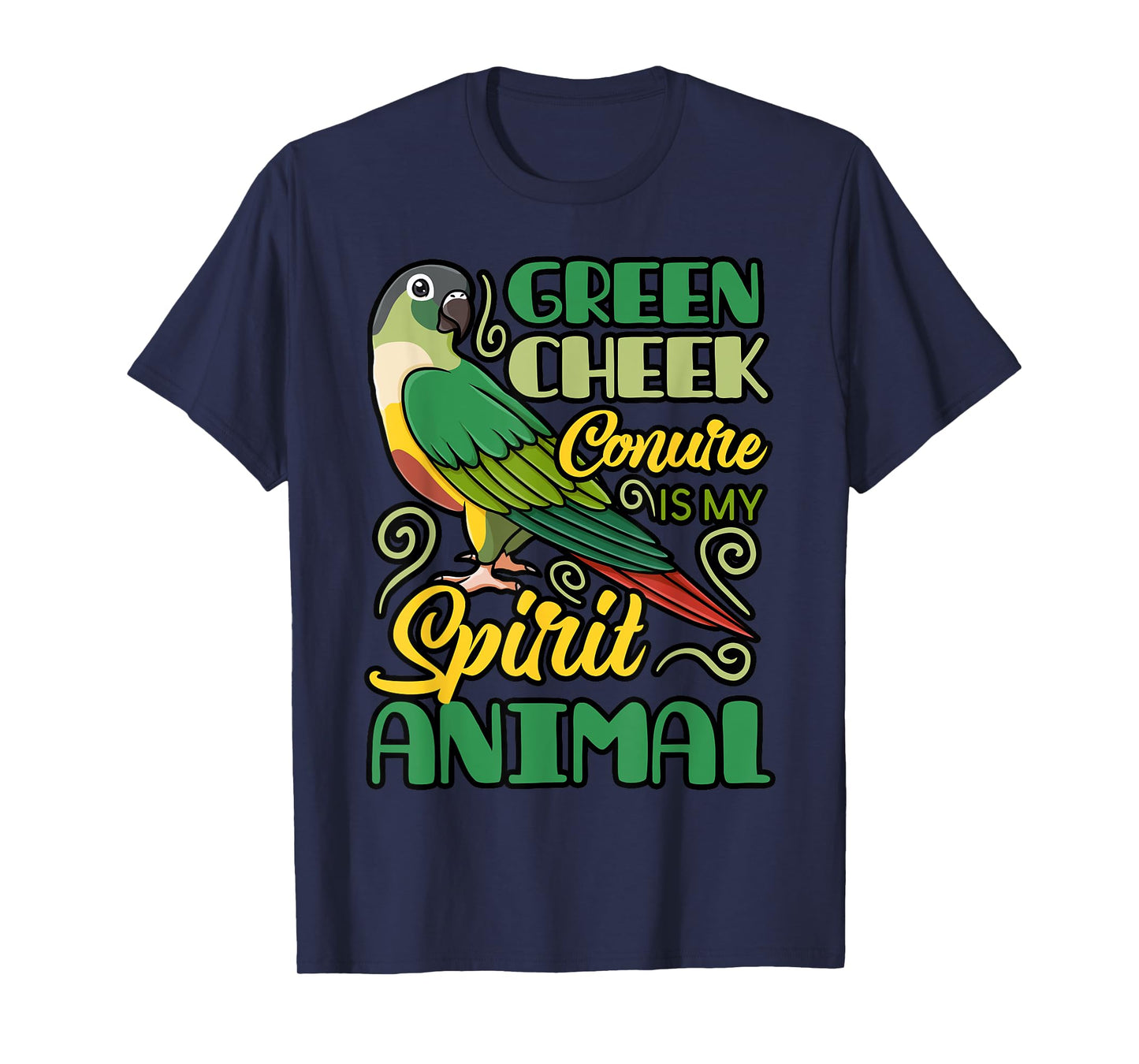Green Cheek Conure Funny Animals Cute Birds T-Shirt