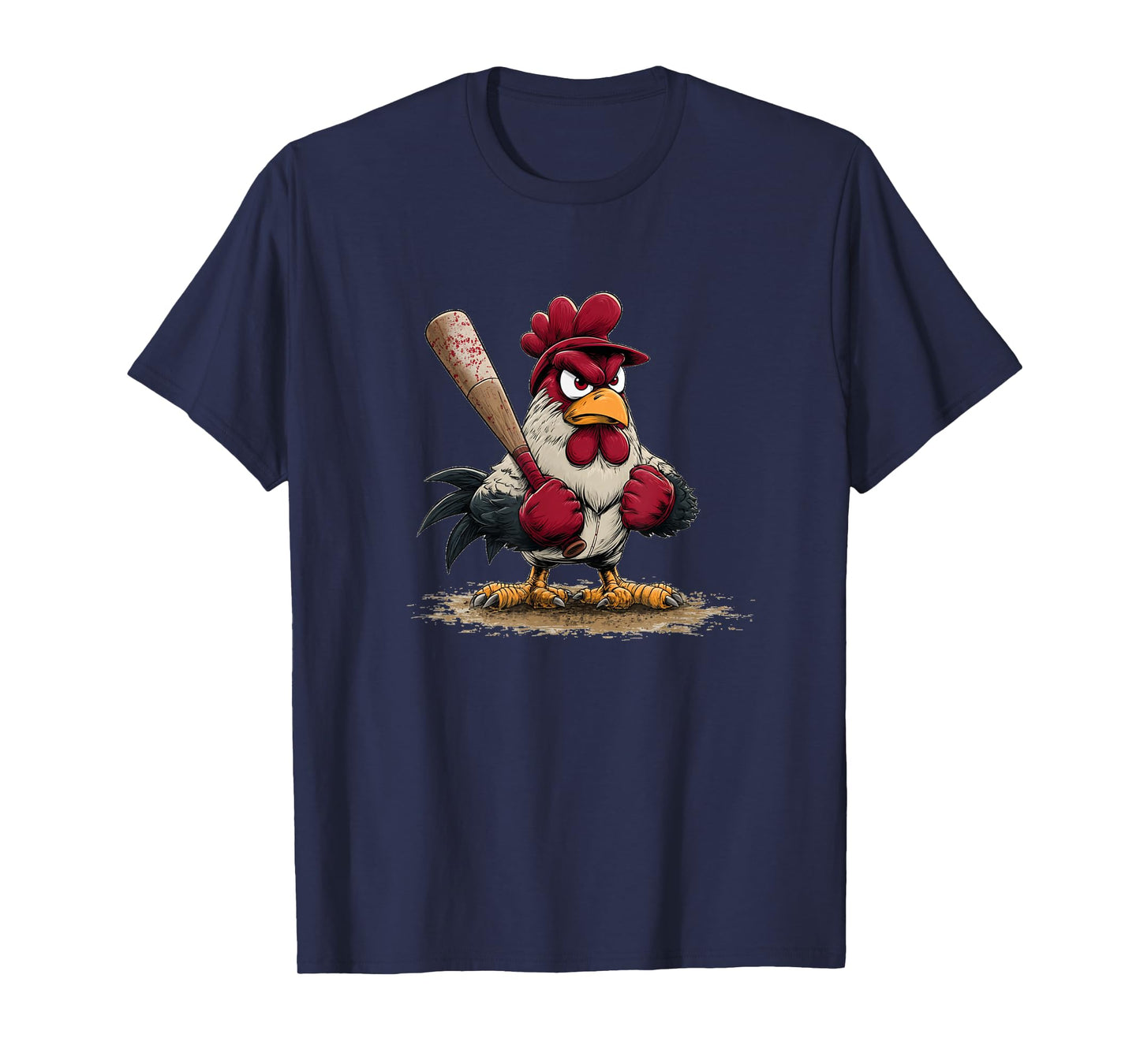 Nice Sport Rooster Look for Baseball and Bat Lovers T-Shirt