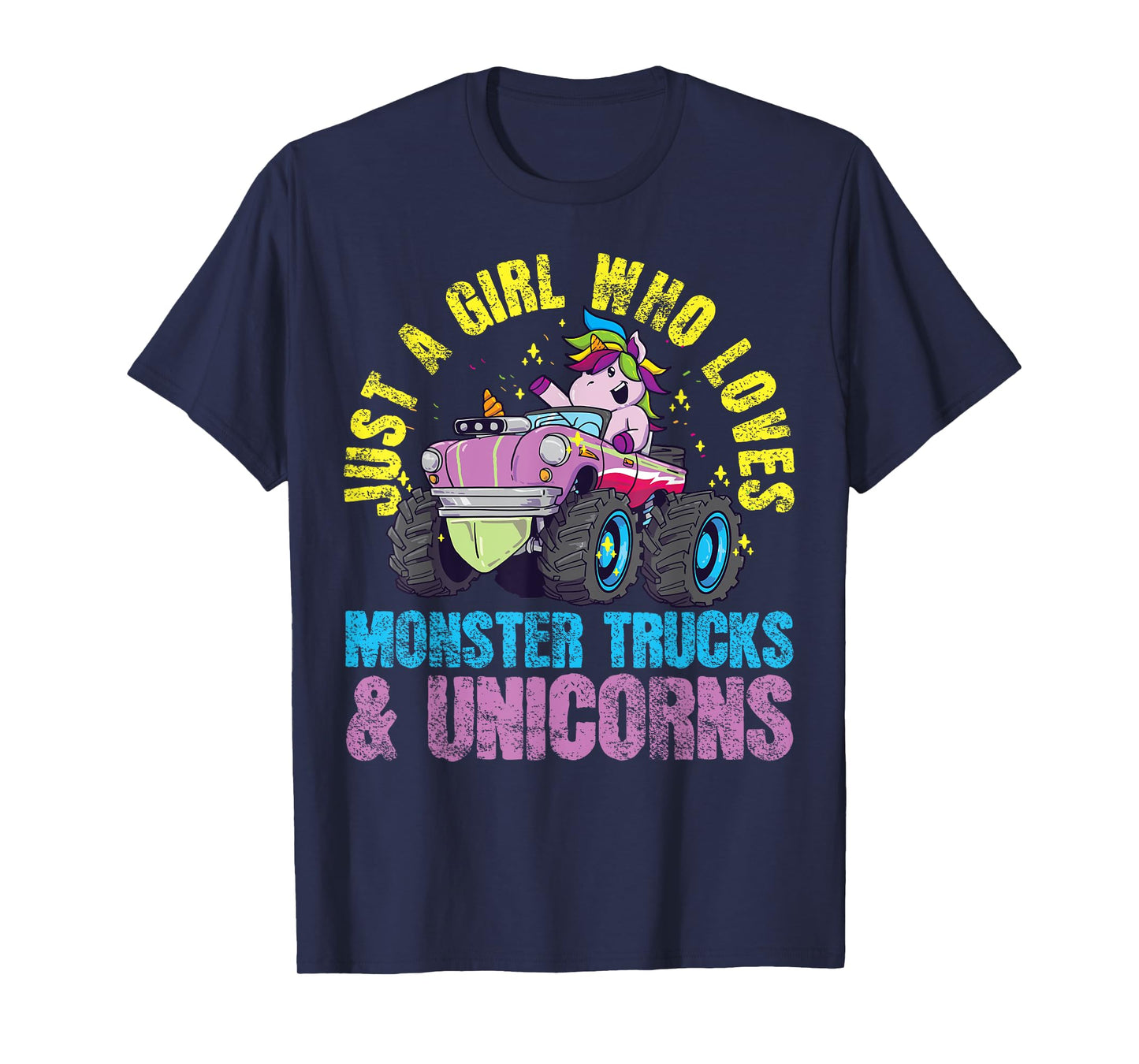 Monster Truck Unicorn Girl T-Shirt