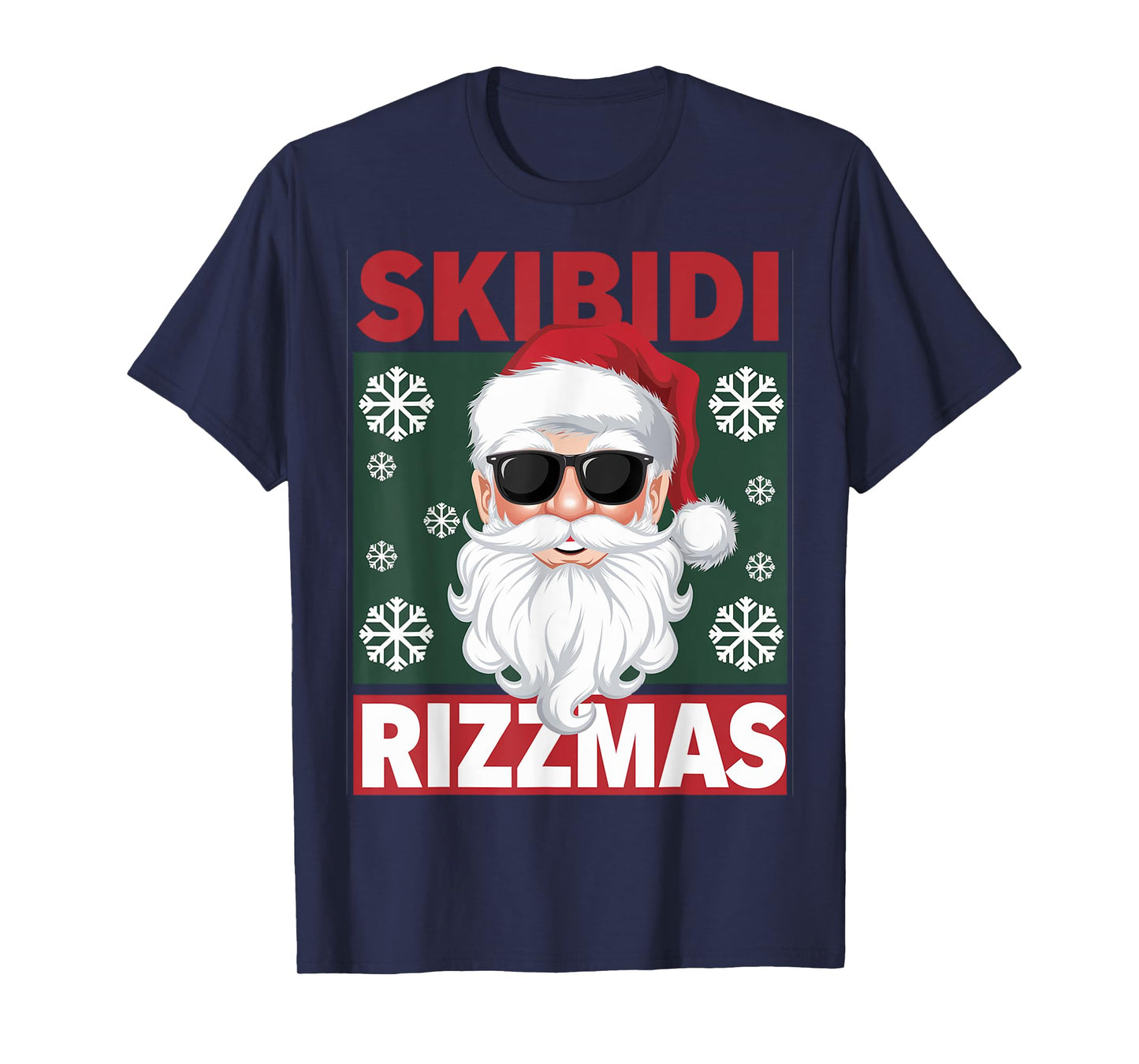 Skibidi Rizzmas Funny Gen Alpha Slang Christmas Penguin T-Shirt