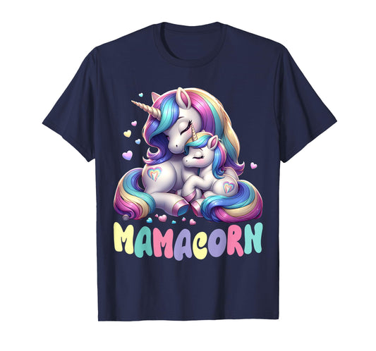 Funny Mamacorn Costume Mothers Day Unicorn Mom Women Mother T-Shirt
