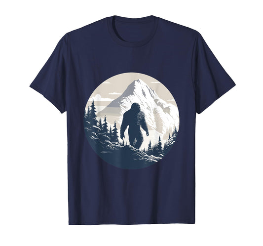 Bigfoot Sasquatch Designs Bigfoot T-Shirt, Unisex-Adults, Black, Small, Short Sleeve
