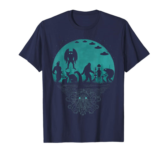 Bigfoot Loch Ness Monster Mothman And Aliens! Funny Cryptid T-Shirt
