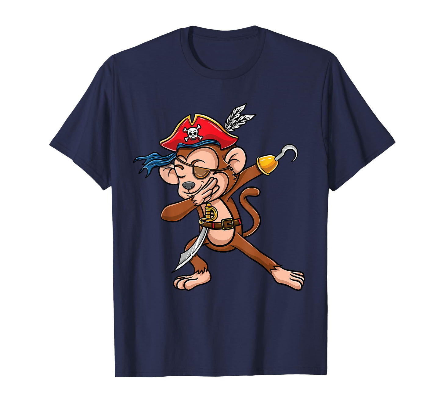 Dabbing Pirate Monkey Halloween T-Shirt