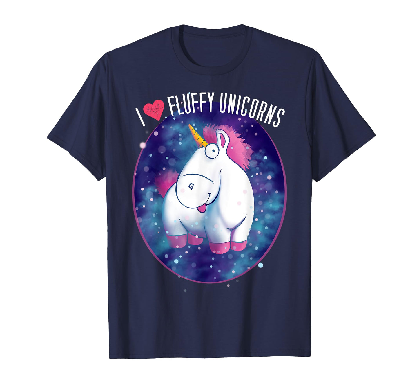 Despicable Me Minions I Love Fluffy Unicorns Graphic T-Shirt T-Shirt