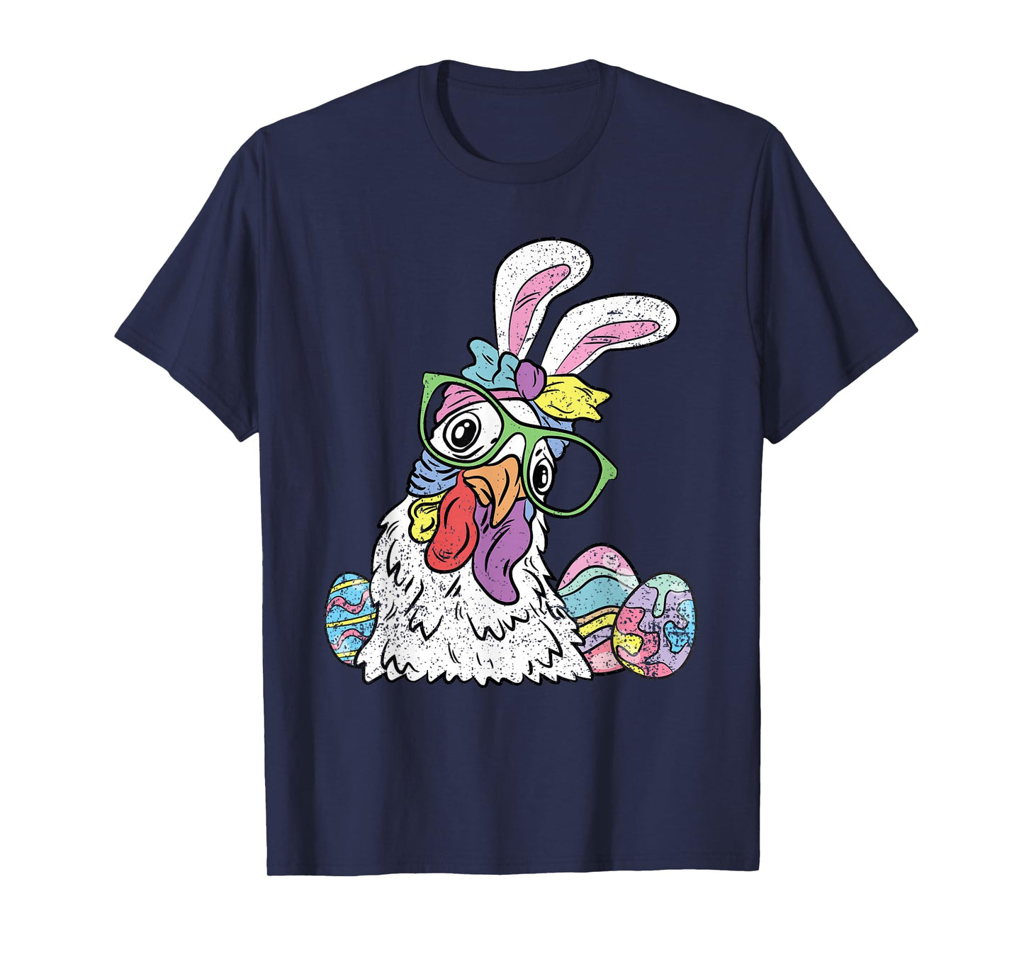 Chicken Egg Hunting Easter Bunny Ears Farm Animal Spring T-Shirt