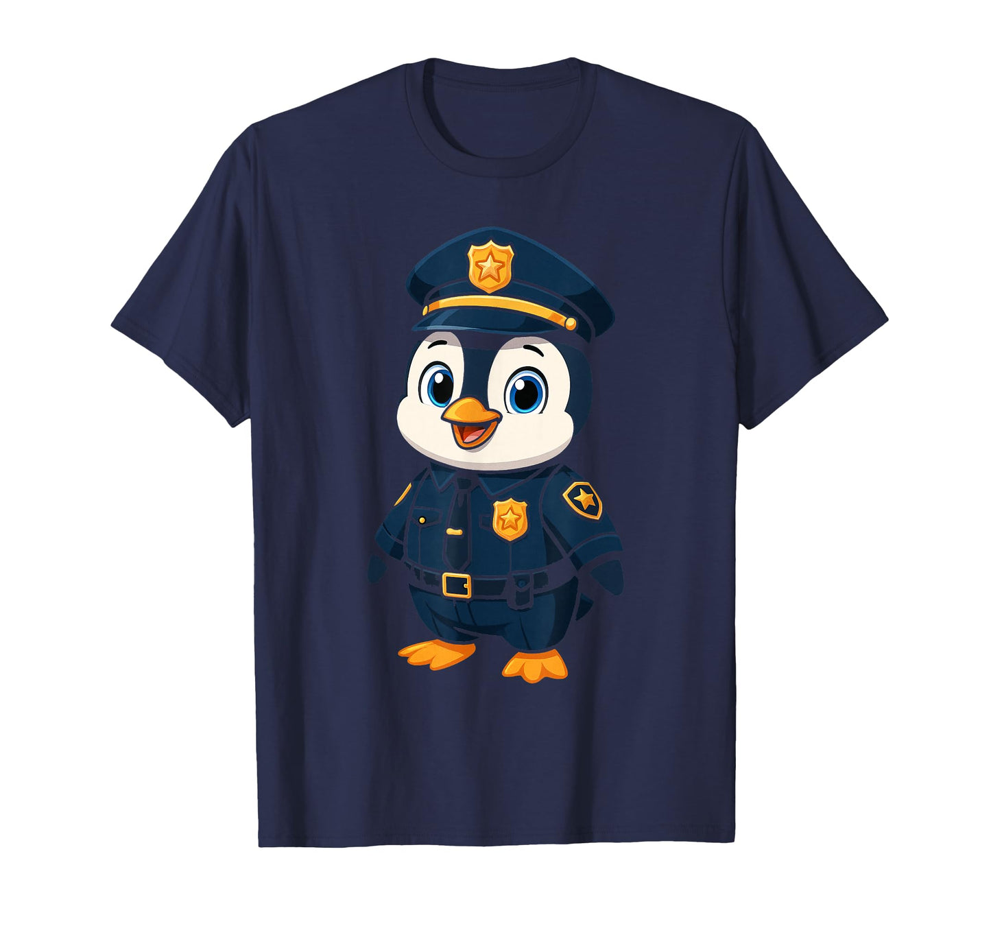 Penguin Policeman Funny Police Cop Costume Kids Girls Boys T-Shirt