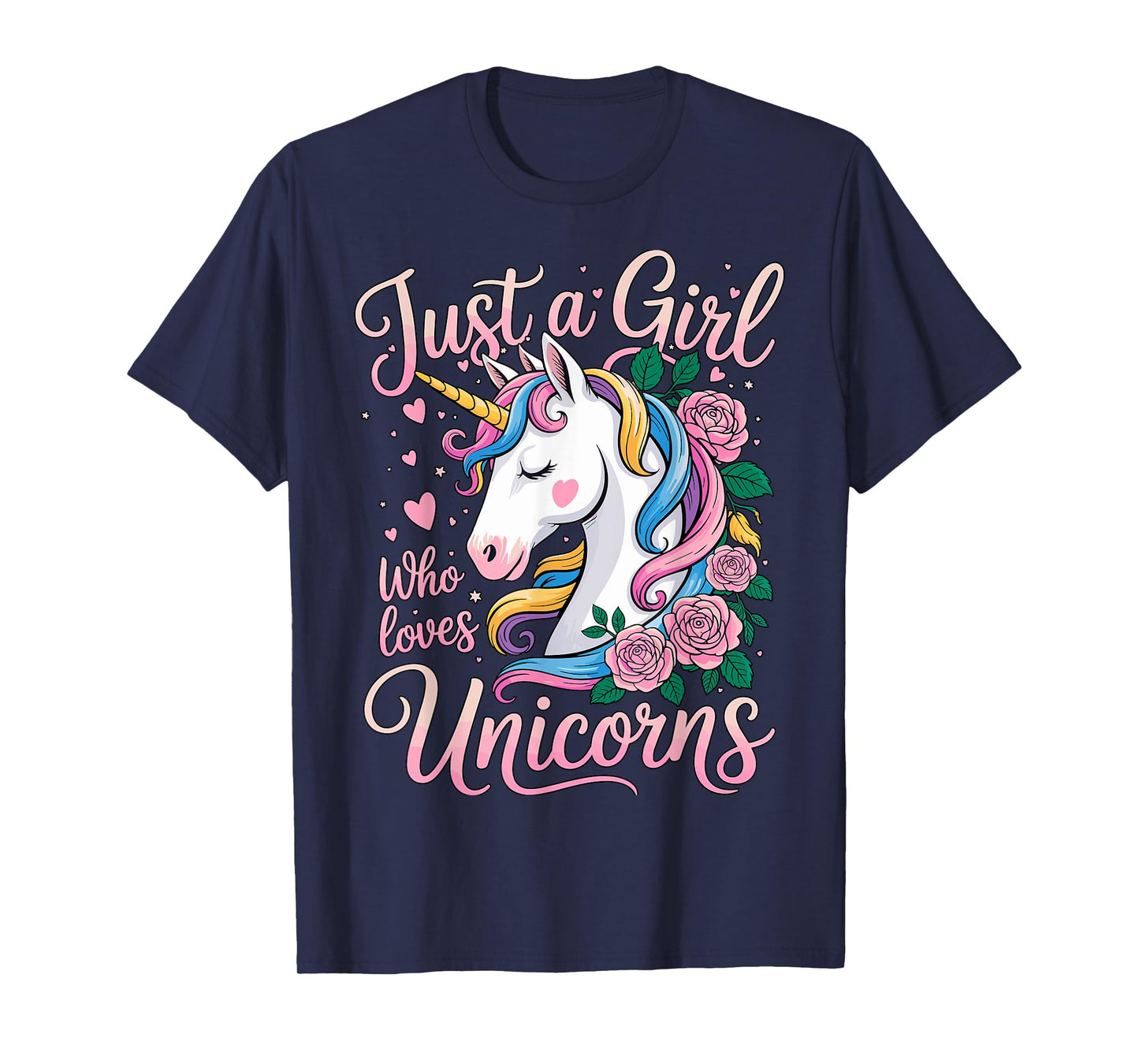 Unicorn Cute Just a Girl Who Loves Unicorns T-Shirt