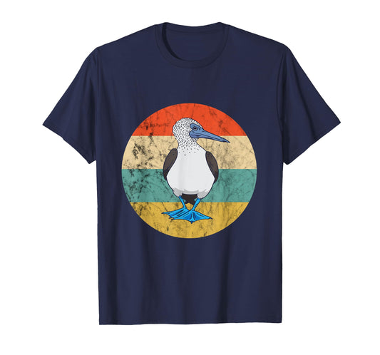 Blue Footed Boobies Retro Vintage Sunset Tropical Sea Bird T-Shirt