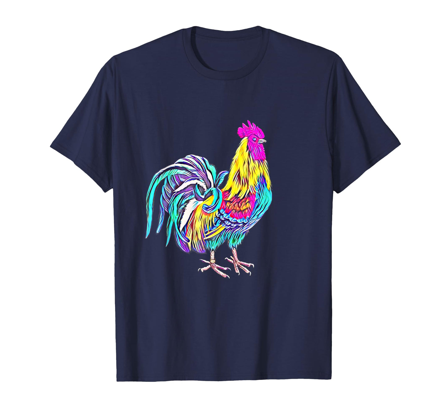 Rooster Chicken Farmer colorful Farm Animals Chickens T-Shirt