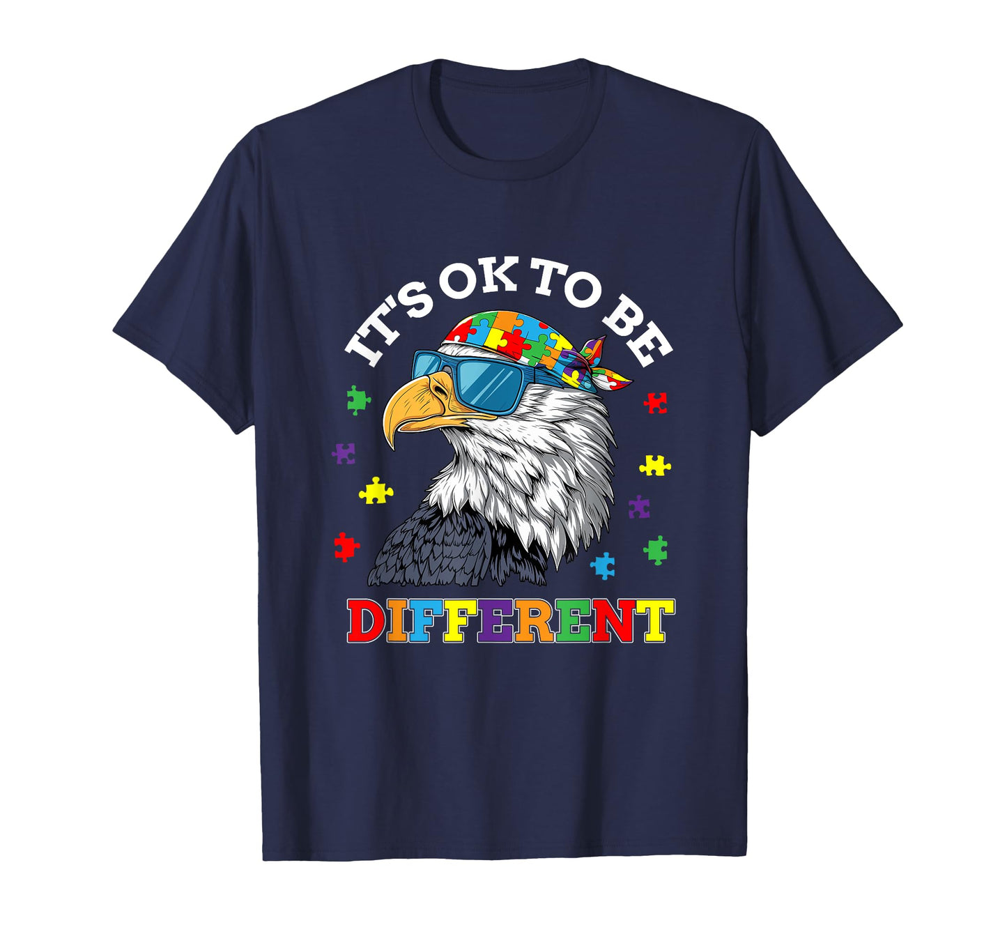 OK to Be Different Autism Awareness Eagle T-Shirt