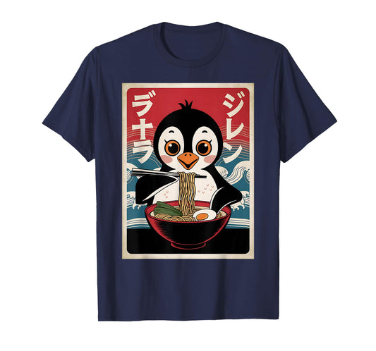 Ramen Japanese Funny Kawaii penguin Graphic Mens Gifts Anime T-Shirt