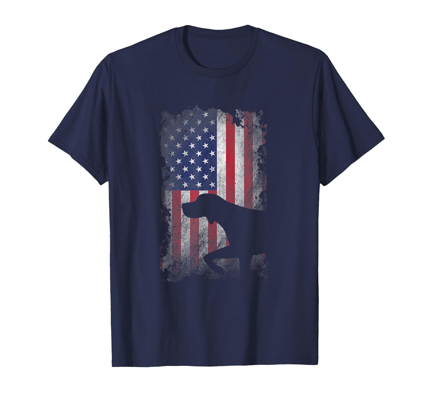 Patriotic German Shorthaired Pointer American Flag GSP Dog T-Shirt