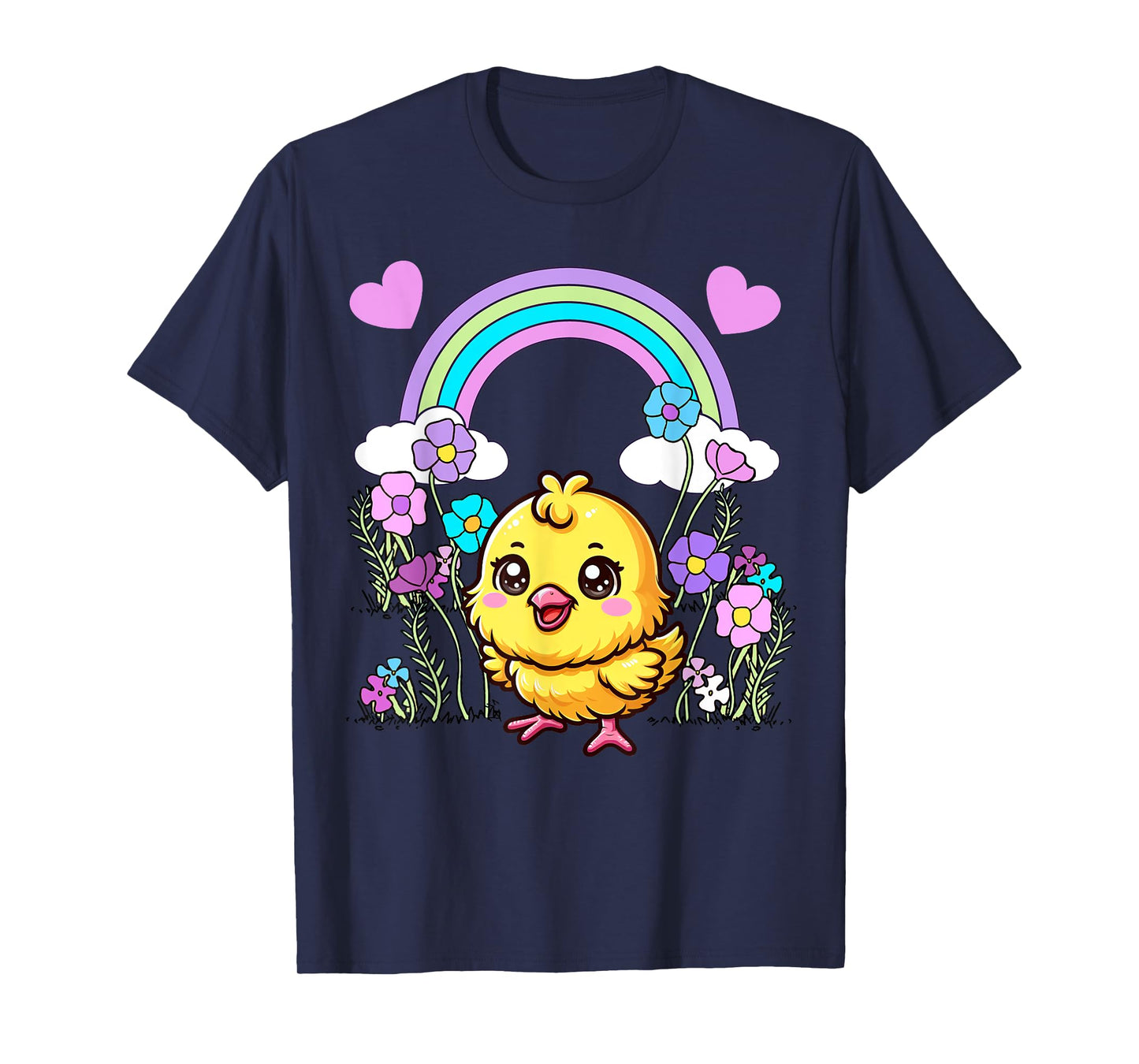 Easter Spring Chick Flowers Children Child Baby Easter Party T-Shirt