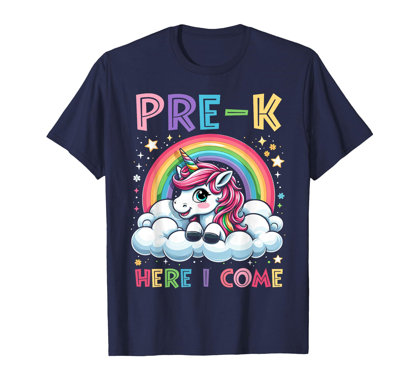 PreK Pre K Shirts For Girls Kids Unicorn Pre-K Here I Come T-Shirt
