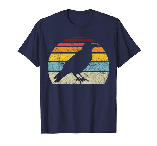 Crow Vintage Raven Gothic Retro Bird Lover Gifts Women Men T-Shirt