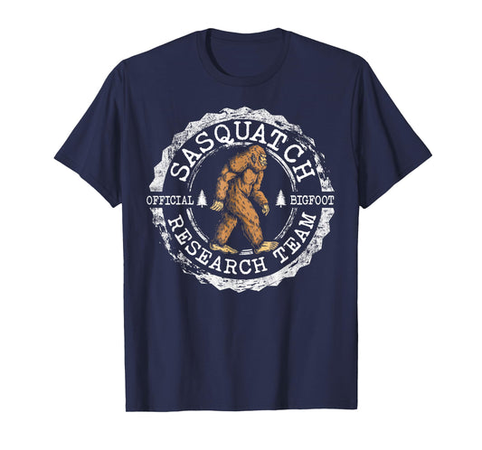 Bigfoot Research Team Vintage Sasquatch Yeti Men Women Kids T-Shirt