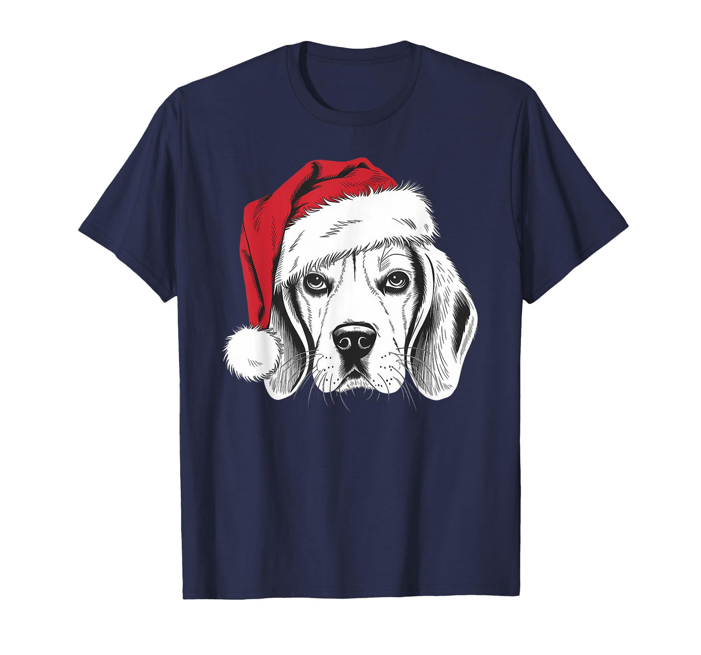 Joyful Beagle Santa Dog on Beagle Christmas Men Women Kids T-Shirt