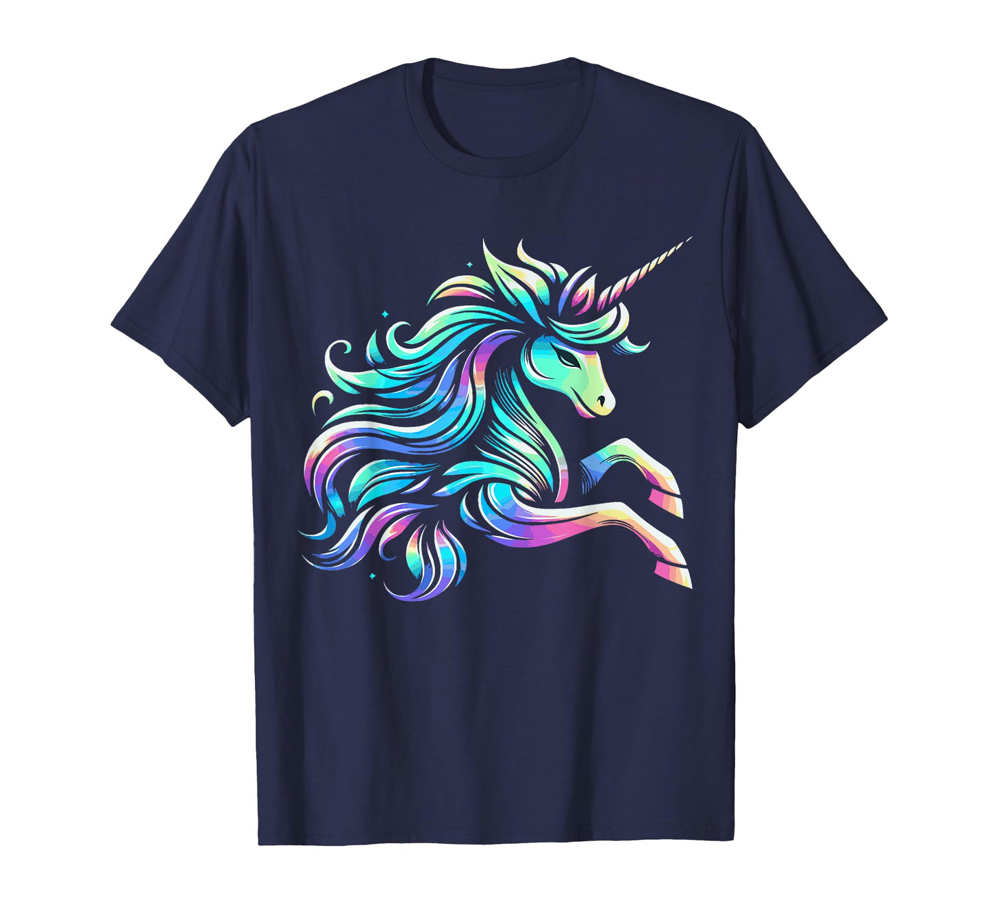 Mythical Unicorn Magical Fantasy Vibrant Colors Enchanted T-Shirt