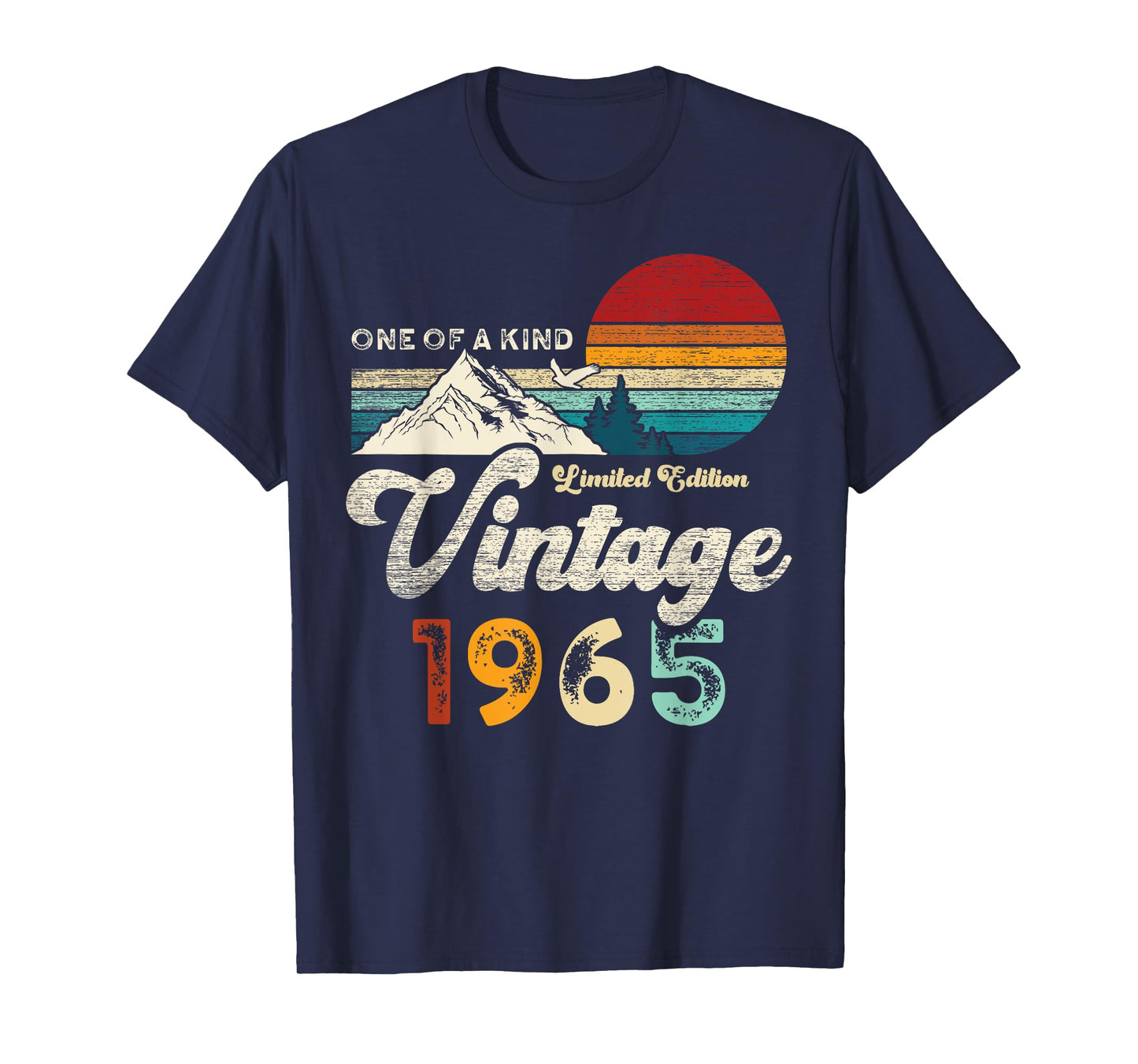 Vintage 1965 Mountains Eagle Retro 60th Birthday T-Shirt