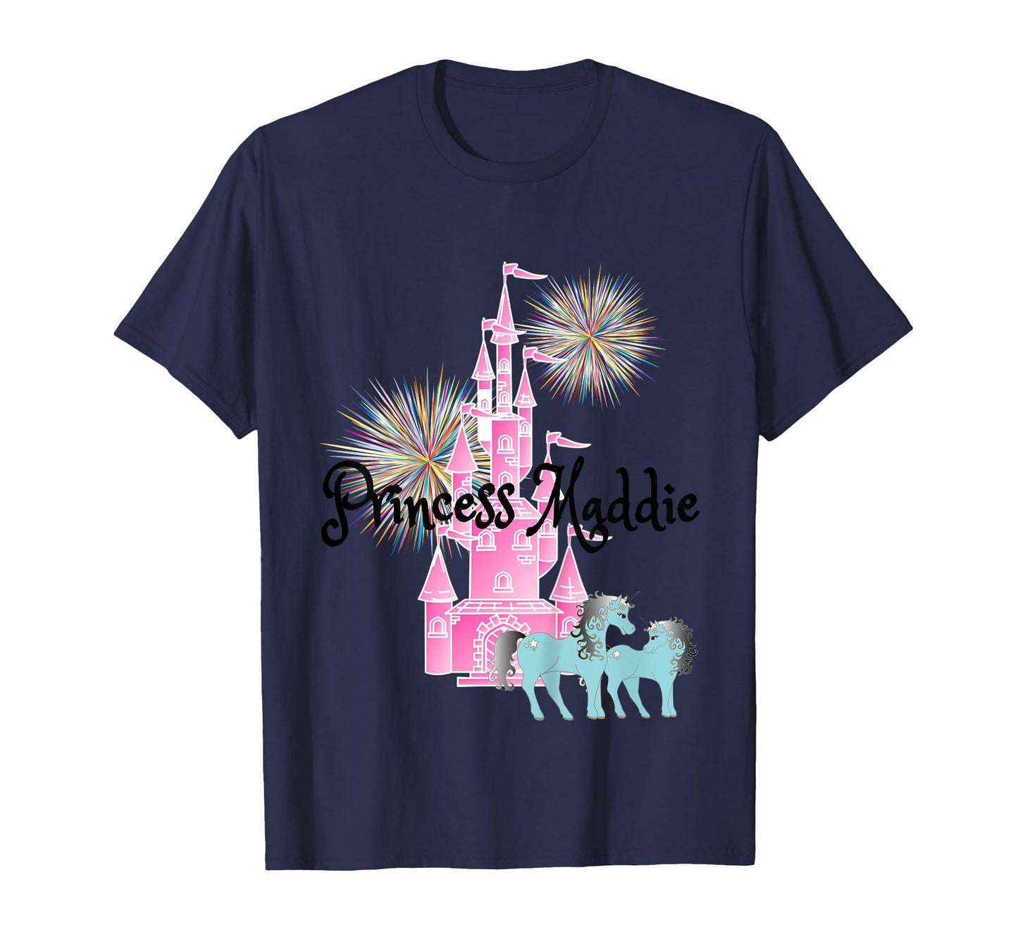 Kids Princess Maddie Name Girls Personalized Custom T-Shirt