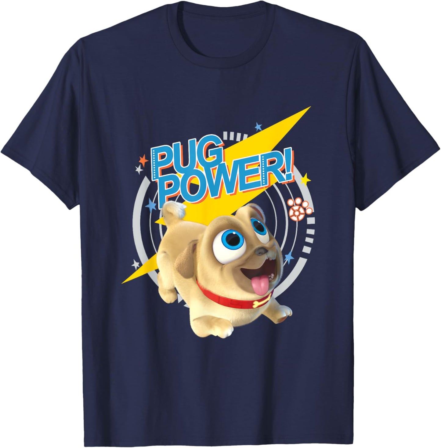 Disney Puppy Dog Pals Pug Power! Rolly Playful Chest Logo T-Shirt