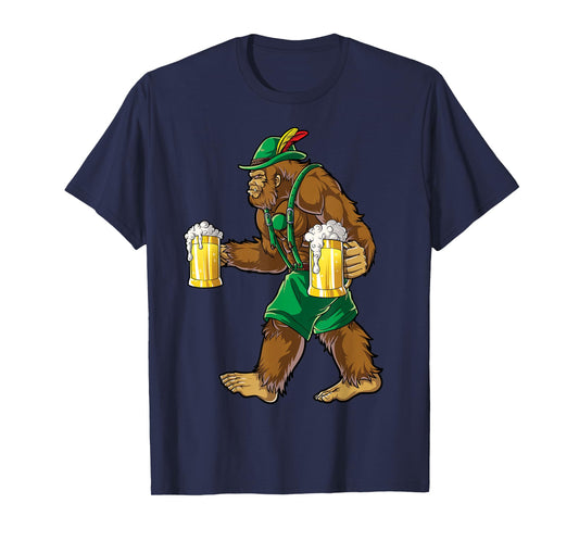 Bigfoot Lederhosen Oktoberfest Men Prost Beer Mug T-Shirt