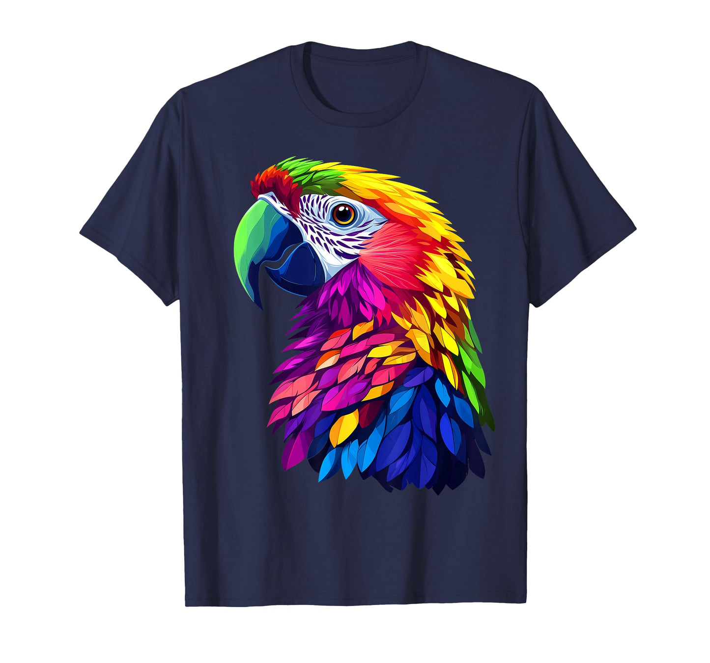 Colorful Macaw Vibrant Rainforest Birds Jungle Animals Black T-Shirt