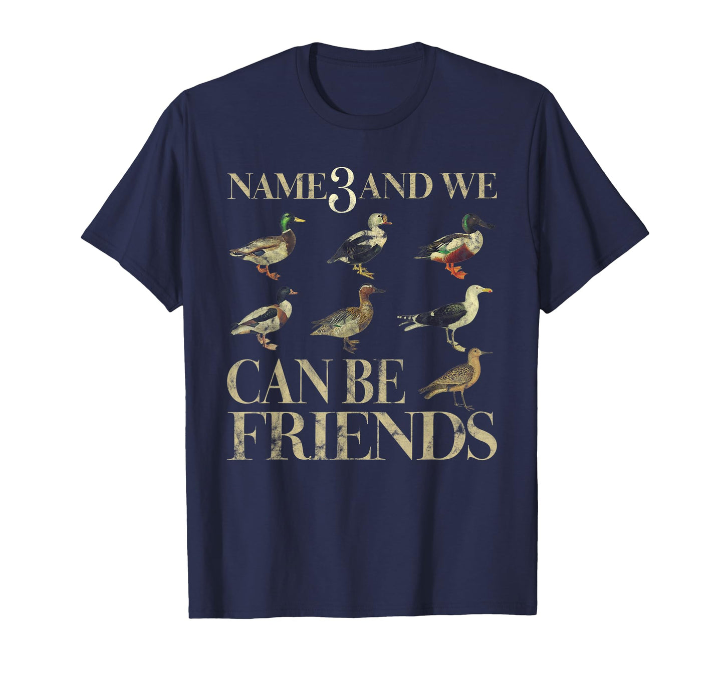 Name 3 And We Can Be Friends Funny Duck T-Shirt