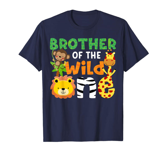 Brother of the Wild One Zoo Theme Bday Safari Jungle Animals T-Shirt