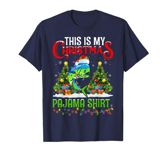 Mahi Mahi Fish Xmas Lights This Is My Christmas Pajama T-Shirt