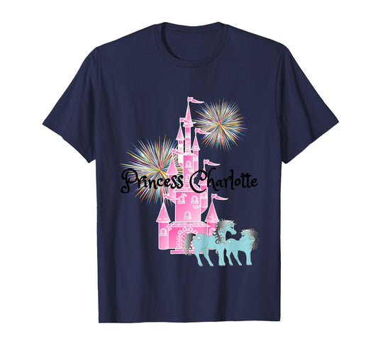 Kids Princess Charlotte Name Girls Personalized Custom T-Shirt