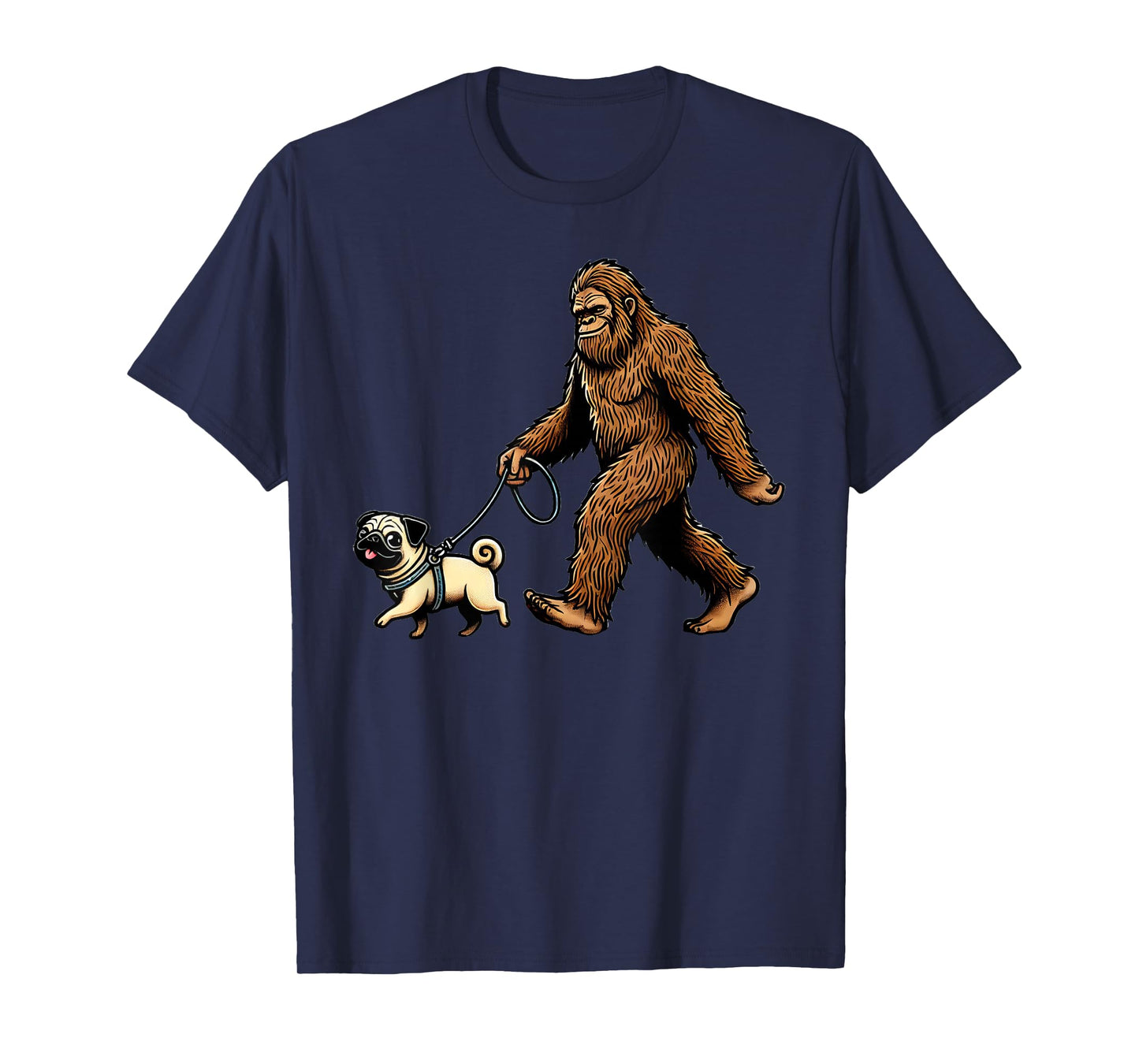 Funny Dog Pug Bigfoot Sasquatch T-Shirt