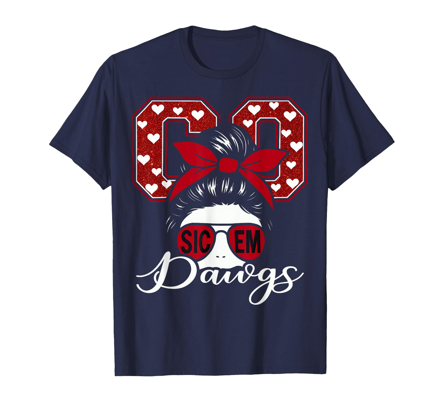 Retro Go Dawgs Funny Sic Em Gift for Men Women Kid Boy Girl T-Shirt