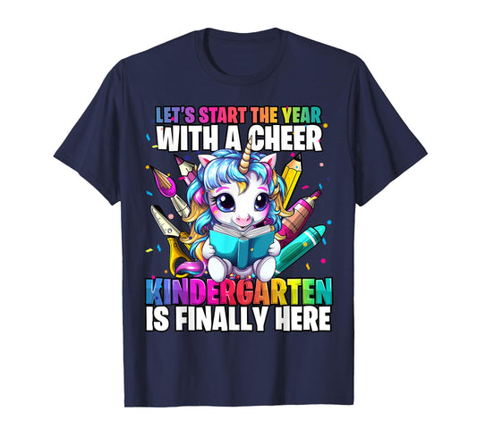 Unicorn Kindergarten Back to School First Day of School Girl T-Shirt