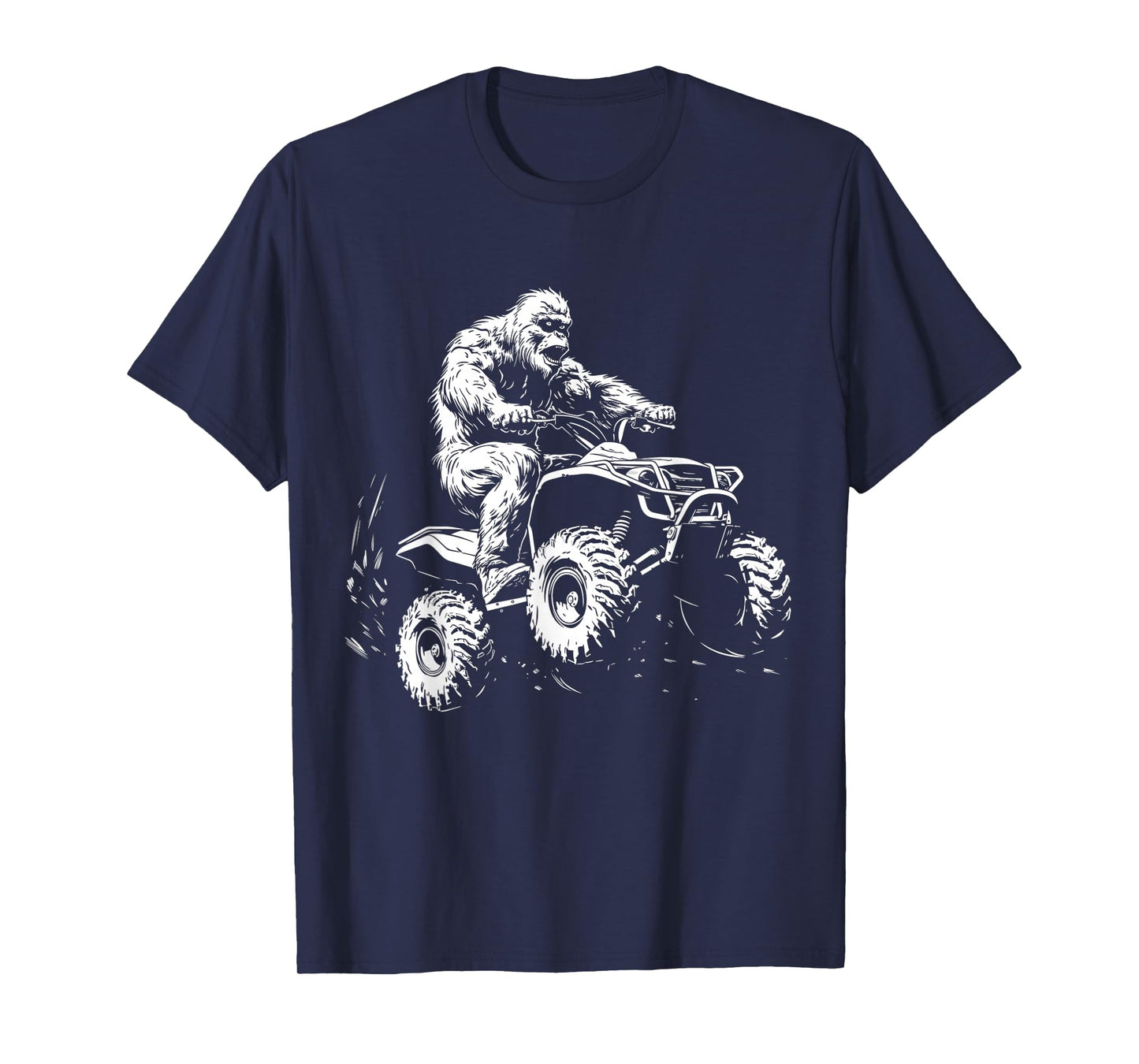 ATV 4 Wheeler Quad Bigfoot Sasquatch Funny T-Shirt