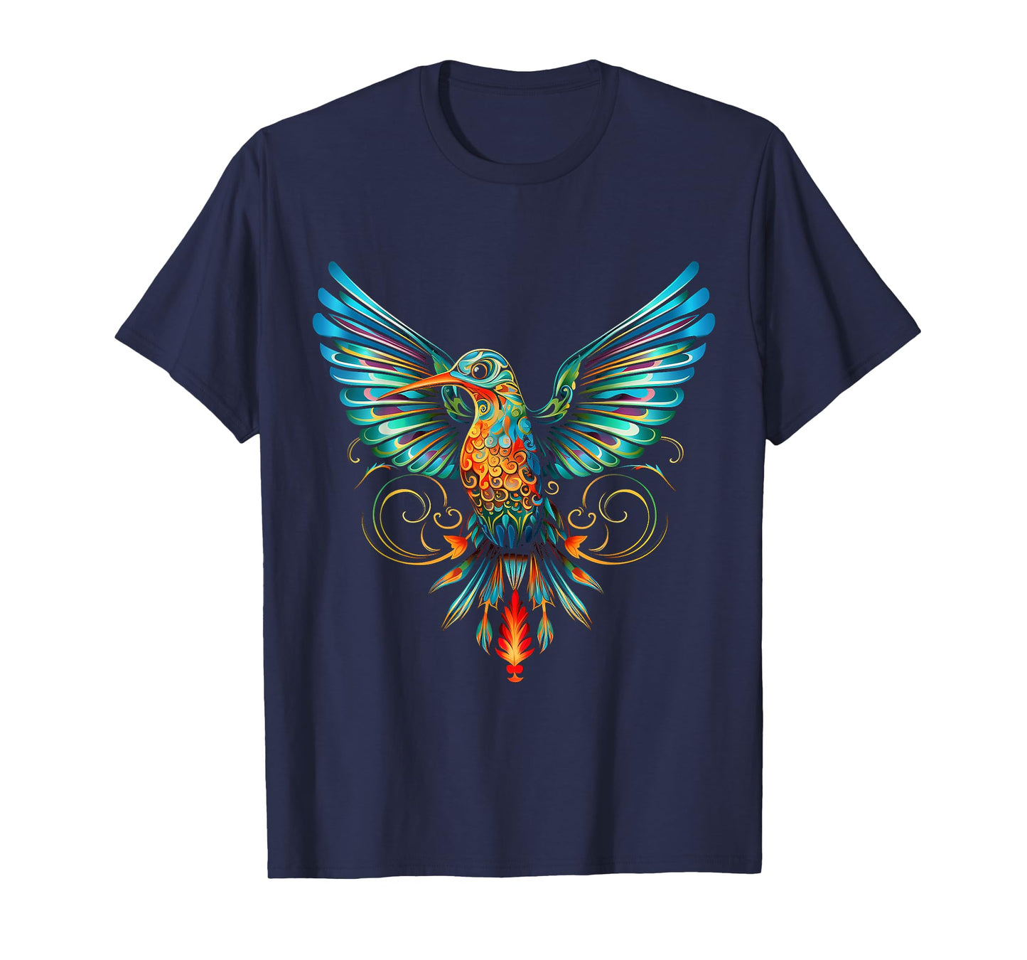 Hummingbird Art Fantasy Animal Colorful Bird Hummindgbird T-Shirt