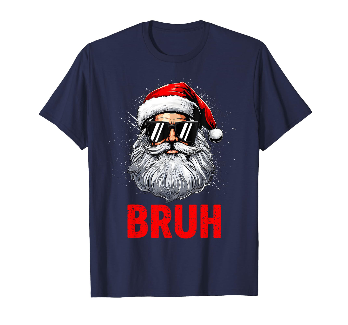 Bruh Funny Santa Claus Groovy T-Shirt