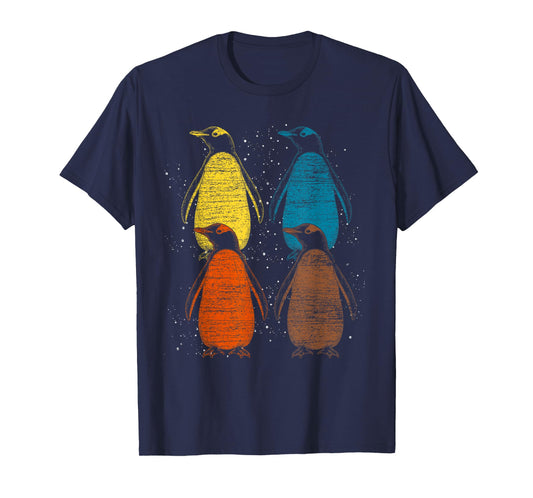 Retro Antarctic Animal Lover Zoo Keeper Gift Cute Penguin T-Shirt