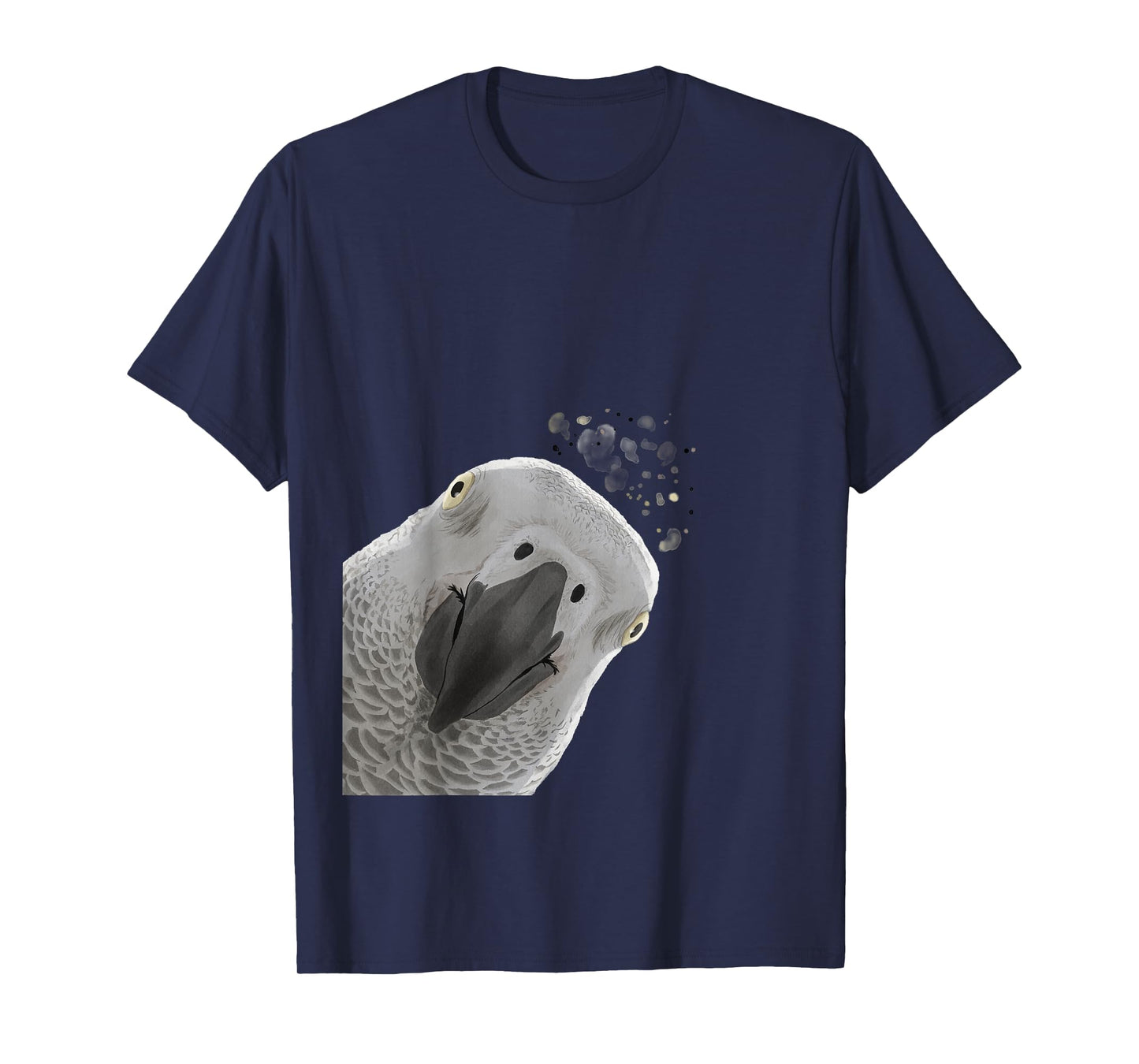 Funny Bird Curious African Gray Parrot T-Shirt