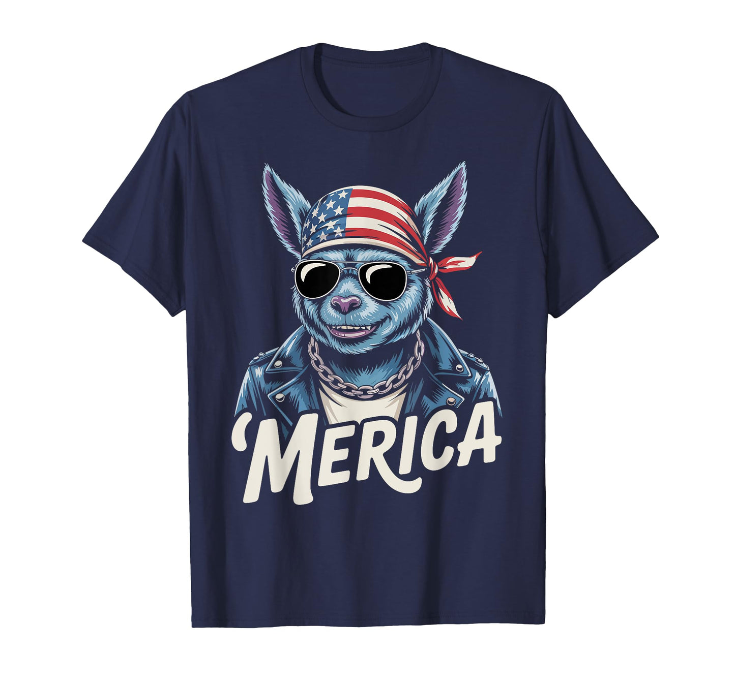 Chupacabra Mythological Creatures Sunglasses USA 4th of July T-Shirt