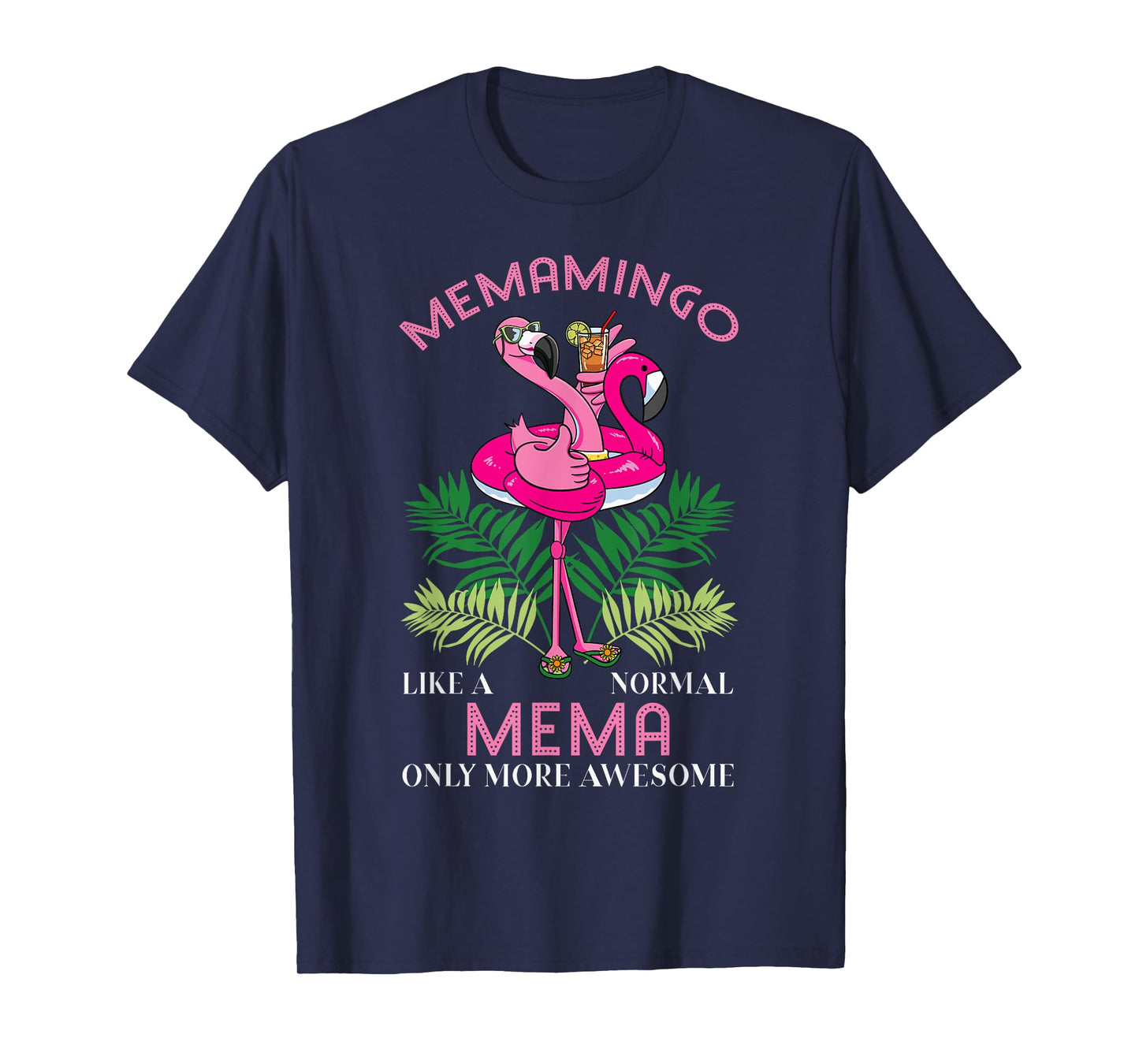 Memamingo Mema Flamingo Lover Grandma Grandmother Grandmommy T-Shirt