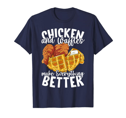 Chicken and Waffles Brunch Food Funny T-Shirt