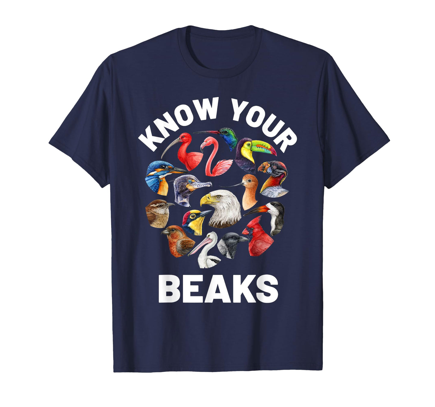 Know Your Beaks Types of Birds Shirt for Birdwatcher T-Shirt