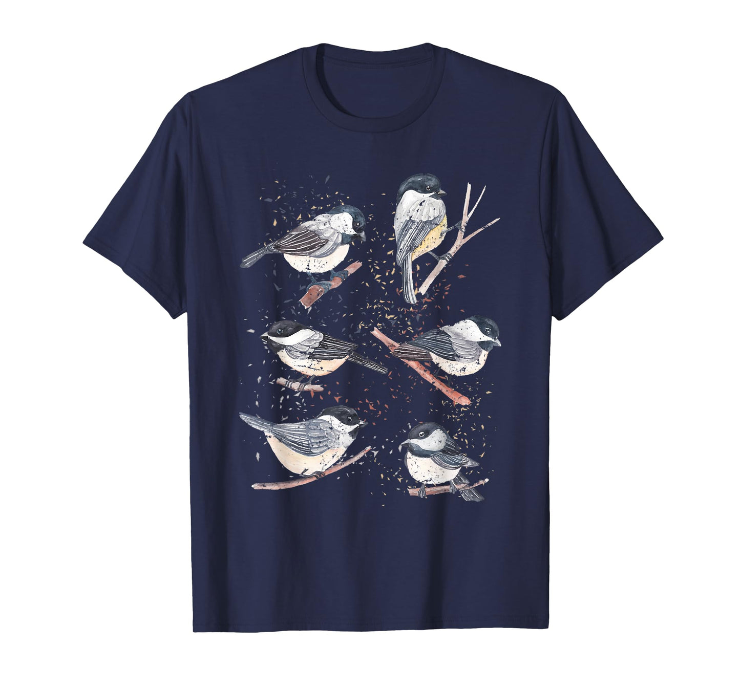 Bird Watching Birding Animal Nature Vintage Chickadee T-Shirt